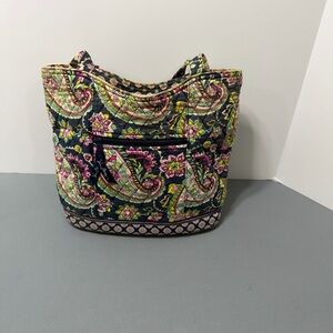 Vera Bradley Paisley Floral Large Tote - Pink and Green